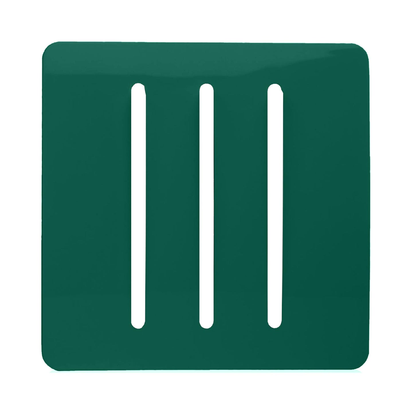 Trendi Switch 3 Gang Spare Faceplate for Modern Designer Light Switch in Dark Forest Green