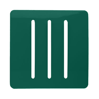 Trendi Switch 3 Gang Spare Faceplate for Modern Designer Light Switch in Dark Forest Green