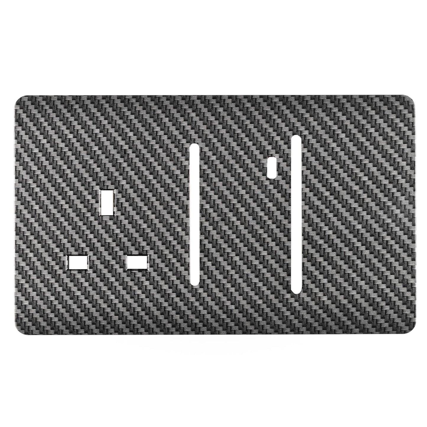 Trendi Switch Spare Faceplate For Cooker Switch & Plug Socket with Neon in Carbon Fibre