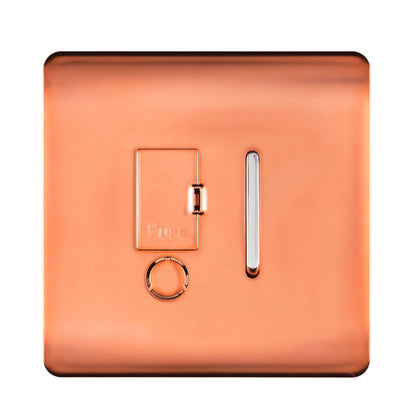 Trendi Switch 13 Amp Fused Spur with Flex Outlet in Copper