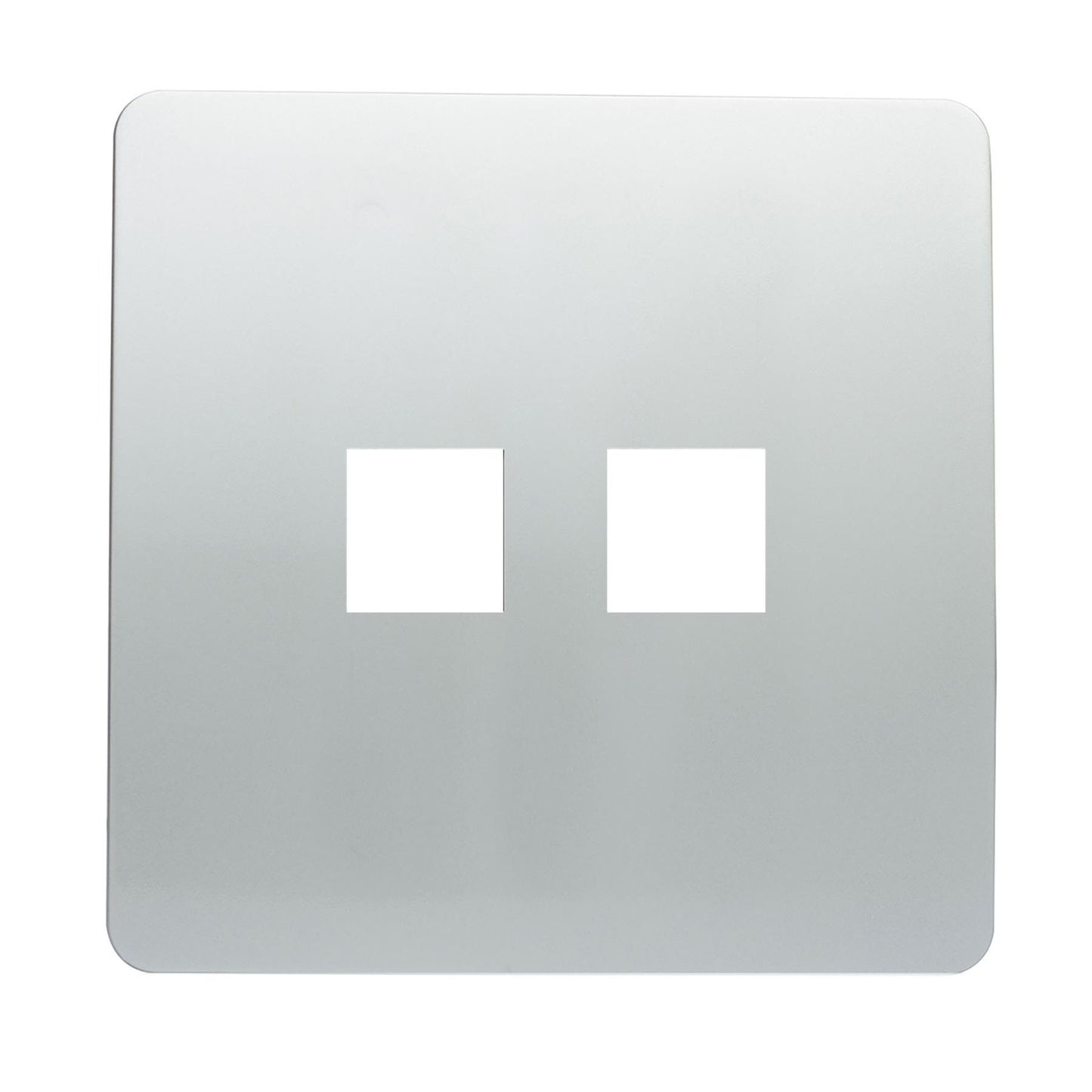 Trendi SPARE FACEPLATE For Modern 2 Gang Telephone Socket Silver ART-2TLPSI-SP
