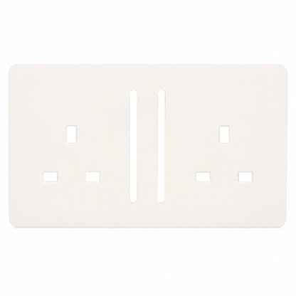 Trendi SPARE FACEPLATE For 2 Gang 13 Amp Switched Plug Socket Matt White