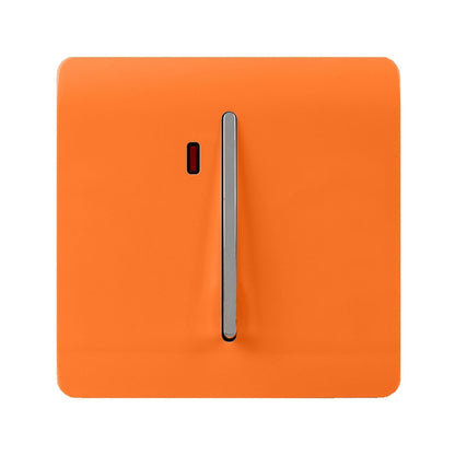Trendi Switch 1 Gang 45 Amp Cooker Switch with Neon in Sunset Orange