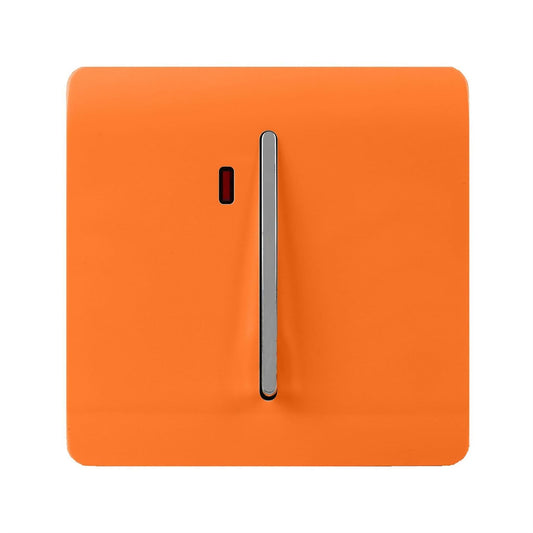 Trendi Switch 1 Gang 45 Amp Cooker Switch with Neonin Sunset Orange
