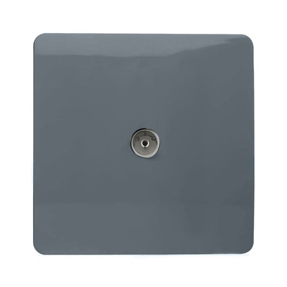 Trendi Switch 1 Gang Female Co-Axial Television Socket in Warm Grey