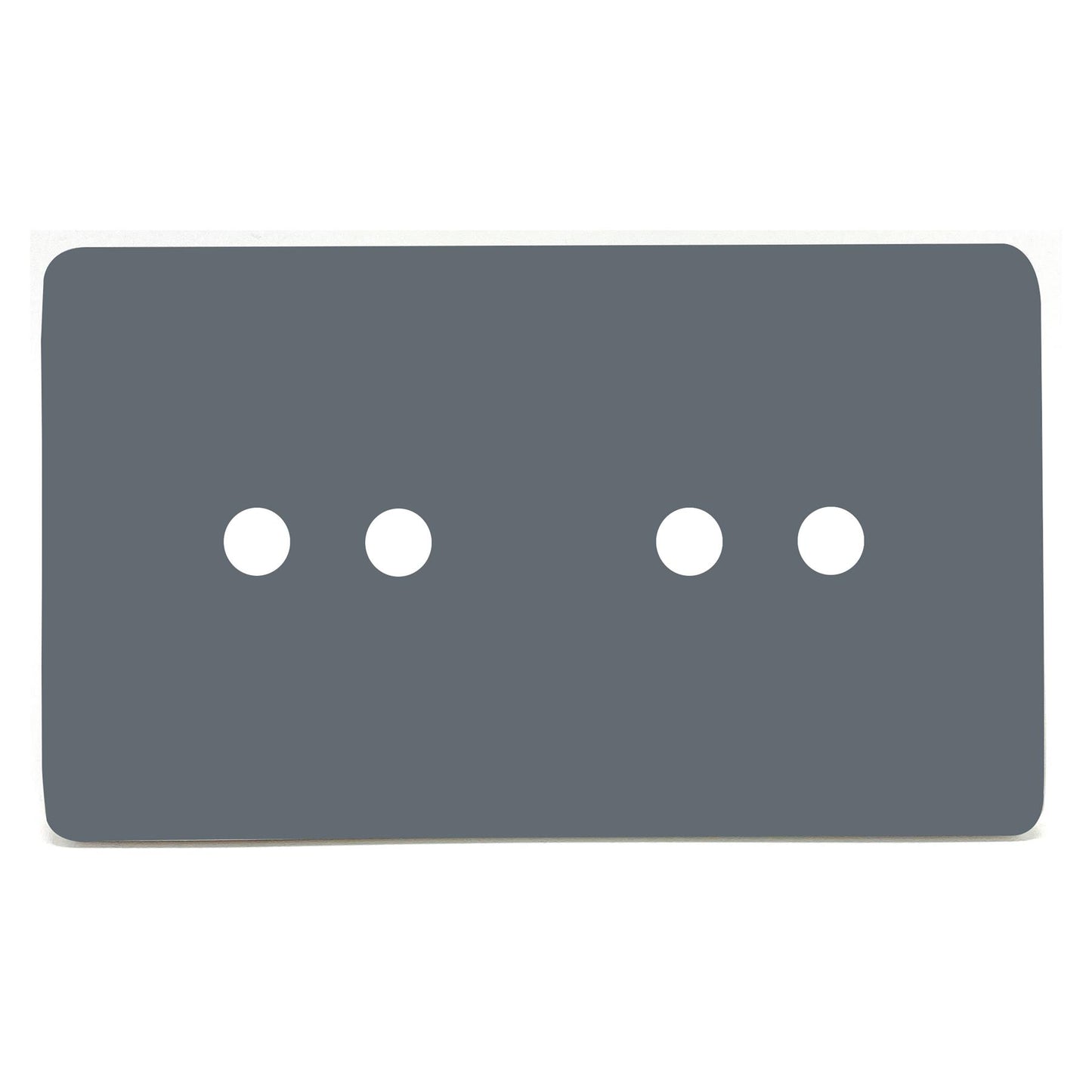 Trendi Switch 4 Gang LED Dimmer Replacement Faceplate in Warm Grey
