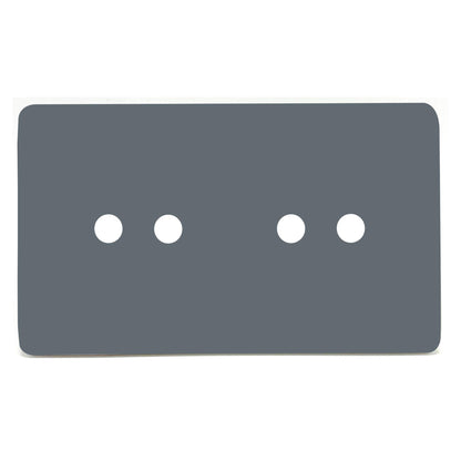 Trendi Switch 4 Gang LED Dimmer Replacement Faceplate in Warm Grey