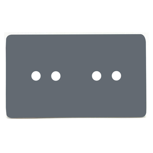 Trendi Switch 4 Gang LED Dimmer Replacement Faceplate in Warm Grey