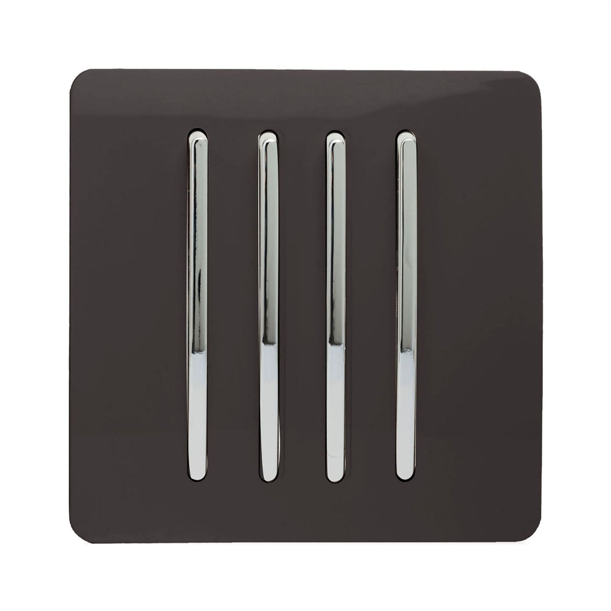 Trendi Trendi Switch 4 Gang 1 or 2 way Rocker Light Switch in Dark Mocha Brow