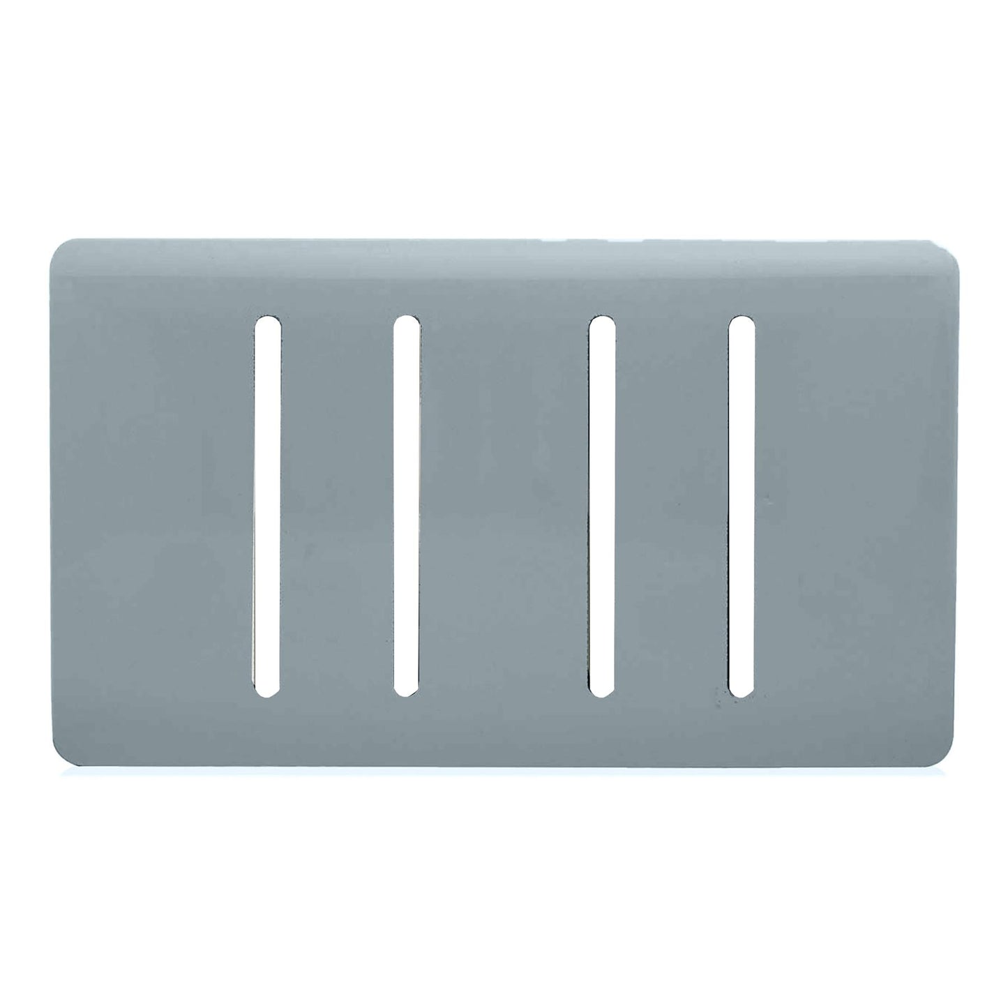 Trendi Switch 4 Gang Spare Twin Faceplate for Modern Designer Light Switch in Cool Grey