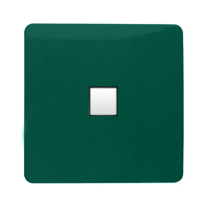 Trendi Switch 1 Gang RJ45 Cat 5e PC Ethernet Socket in Dark Forest Green