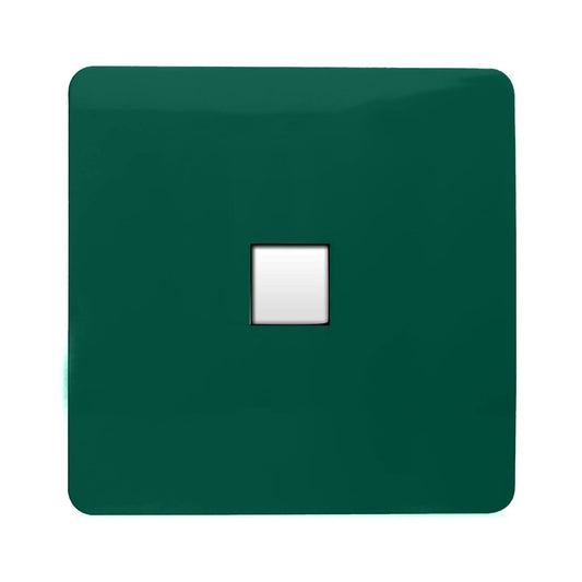 Trendi Switch 1 Gang RJ45 Cat 5e PC Ethernet Socketin Dark Forest Green