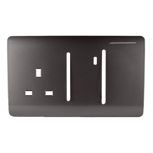 Trendi Switch Spare Faceplate For Cooker Switch & Plug Socket with Neon Dark Mocha Brown