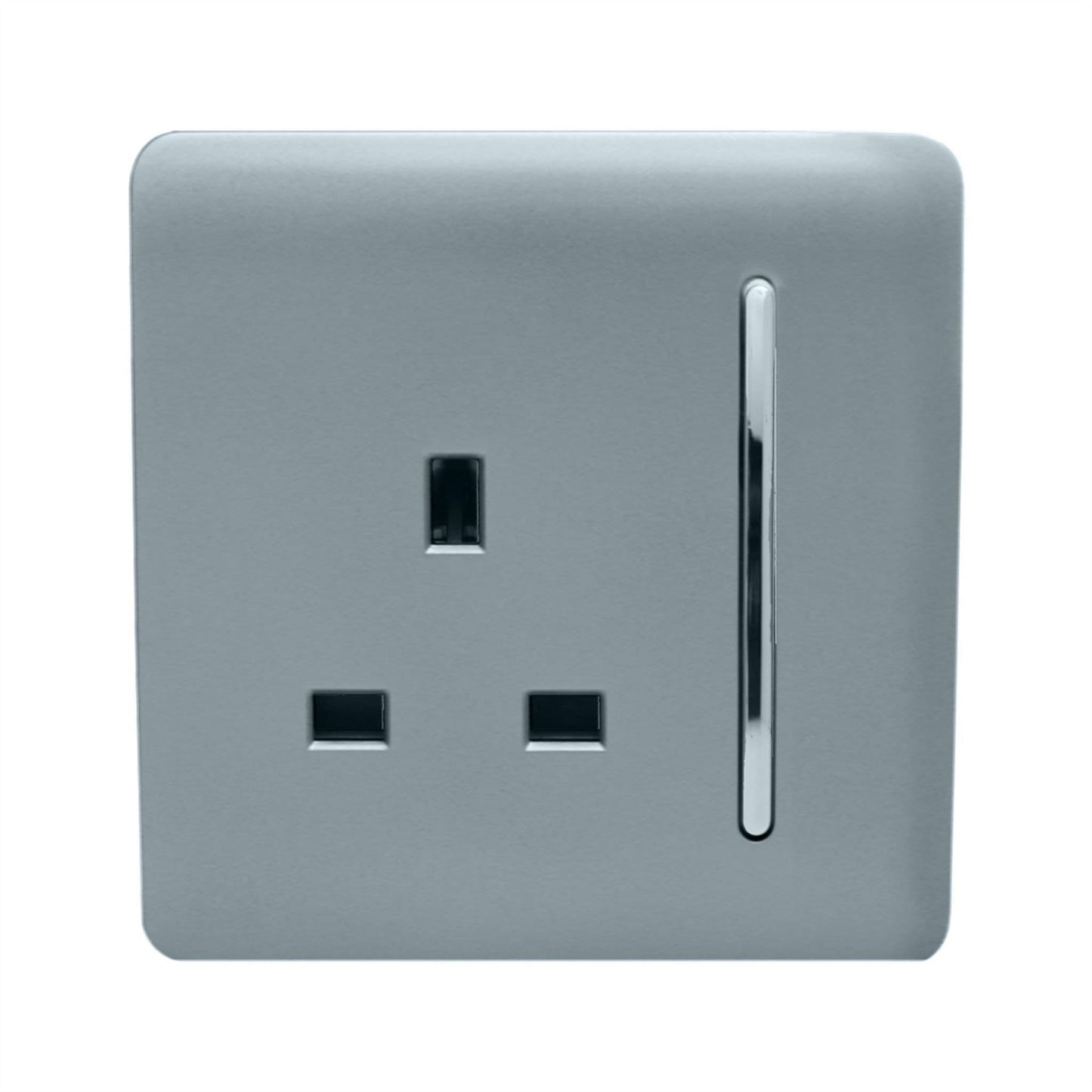 Trendi Switch 1 Gang 13 Amp Switched Plug Socketin Cool Grey