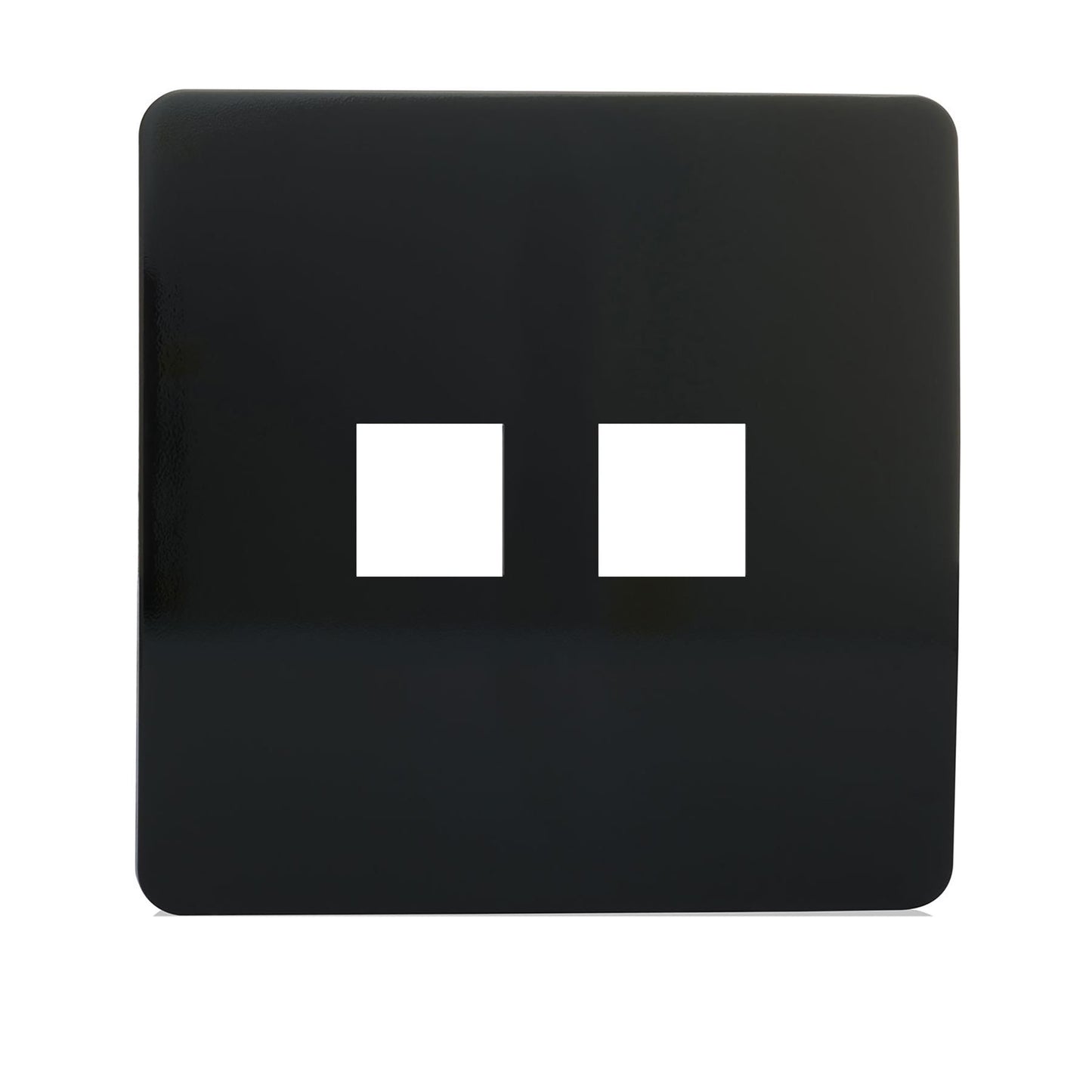 Trendi SPARE FACEPLATE For Modern 2 Gang Telephone Socket Black ART-2TLPBL-SP