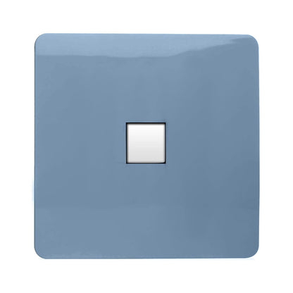 Trendi Switch 1 Gang Cat 3 Telephone Slave Socket in Sky Blue