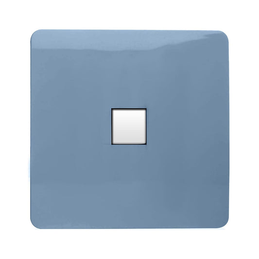 Trendi Switch 1 Gang Cat 3 Telephone Slave Socketin Sky Blue