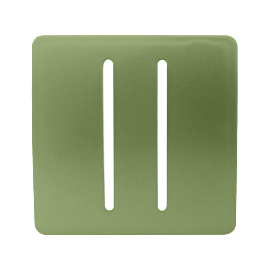 Trendi Switch 2 Gang Spare Faceplate for Modern Designer Light Switch in Moss Green