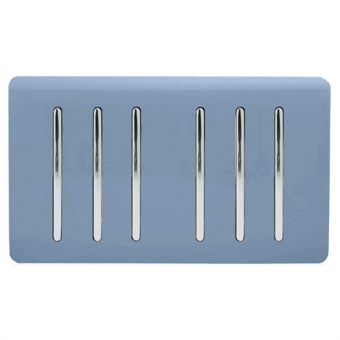 Trendi Switch 6 Gang 1 or 2 Way Light Switchin Sky Blue