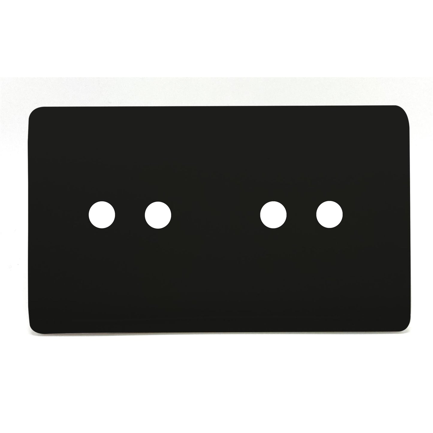 Trendi Switch 4 Gang LED Dimmer Replacement Faceplate in Piano Black