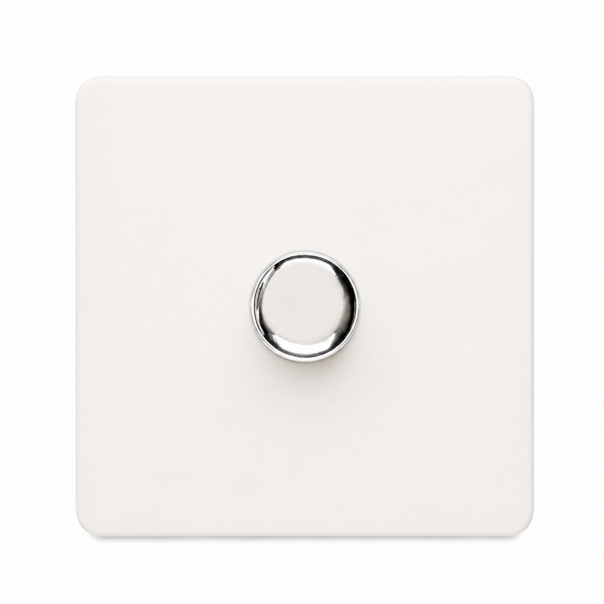 Trendi 1 Gang 2 Way 150w LED Dimmer Screwless 10 Amp Wall Light Switch in Matt White - ART-LDM150WMWH