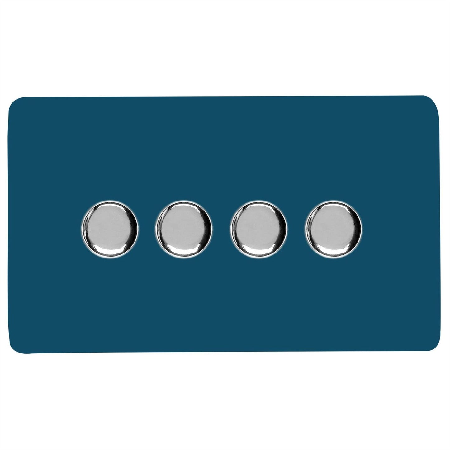 Trendi Switch 4 Gang 1 or 2 way 150w Rotary LED Dimmer Light Switchin Midnight Blue