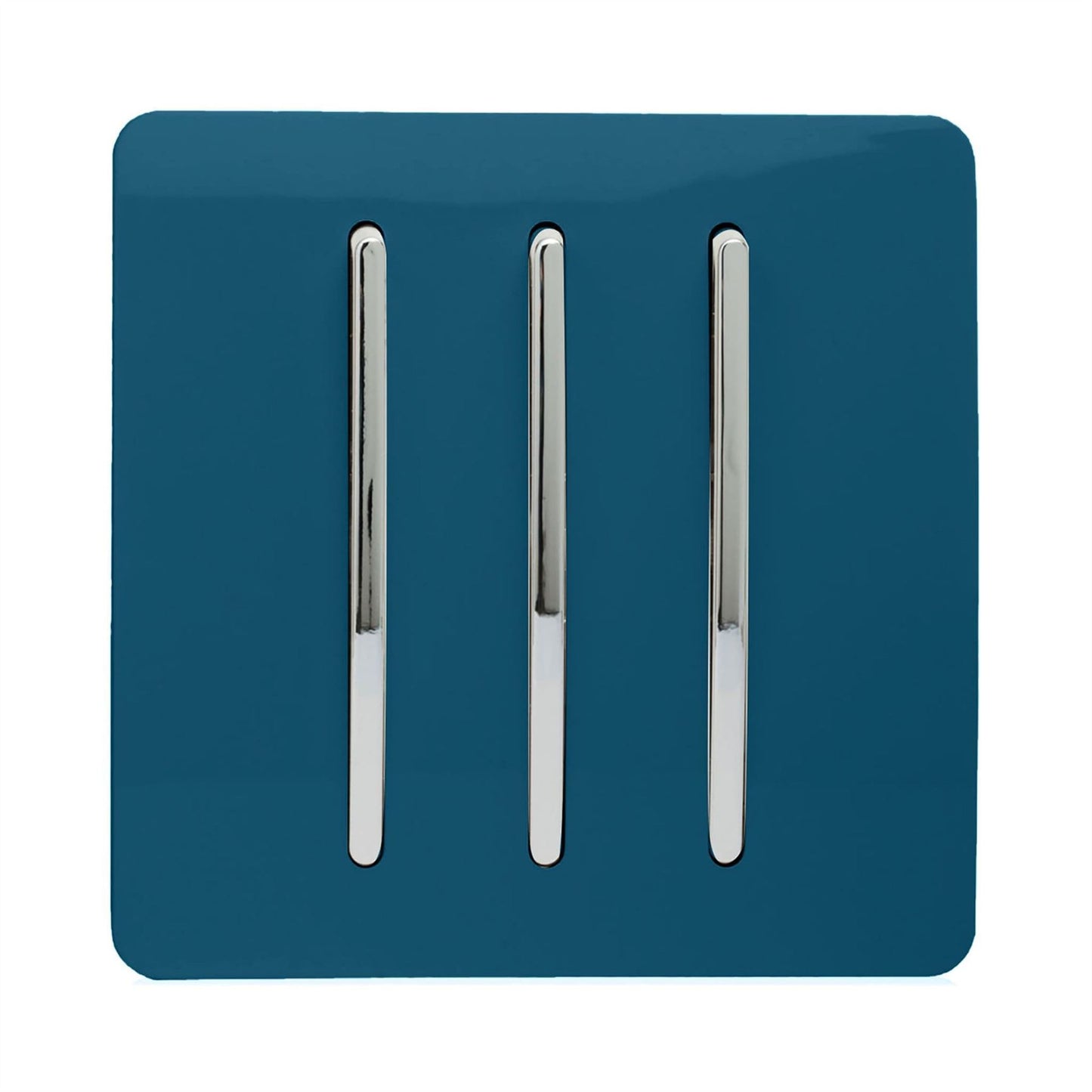 Trendi Switch 3 Gang 1 or 2 way Rocker Light Switch in Midnight Blue