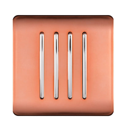 Trendi Switch 4 Gang 1 or 2 way Rocker Light Switch in Copper