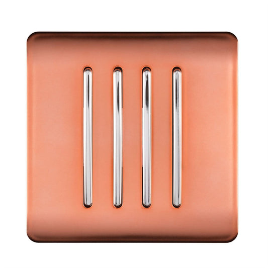 Trendi Switch 4 Gang 1 or 2 way Rocker Light Switchin Copper