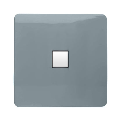 Trendi Switch 1 Gang RJ45 Cat 5e PC Ethernet Socket in Cool Grey