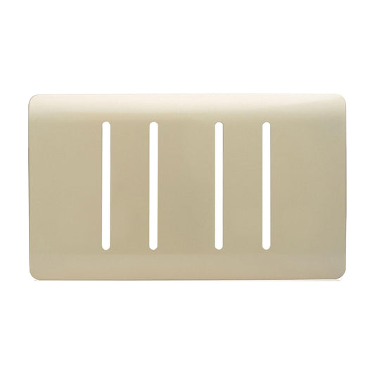 Trendi Switch 4 Gang Spare Twin Faceplate for Modern Designer Light Switch in Champagne Gold