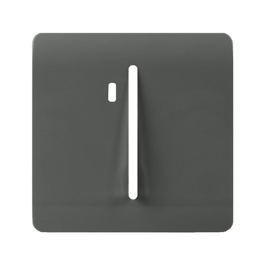 Trendi Switch 1 Gang Spare Faceplate For Modern Designer Heavy Duty Switch in Charcoal Grey