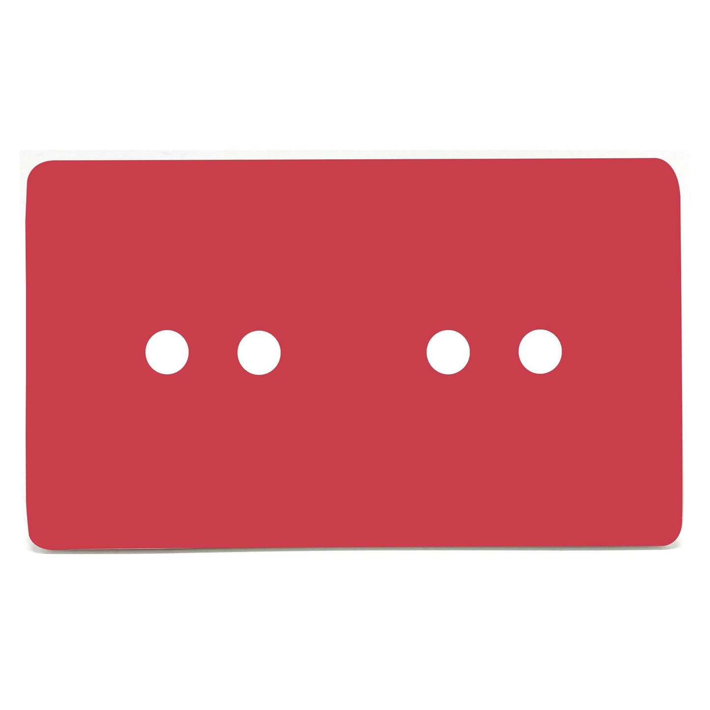 Trendi Switch 4 Gang LED Dimmer Replacement Faceplate in Strawberry Red