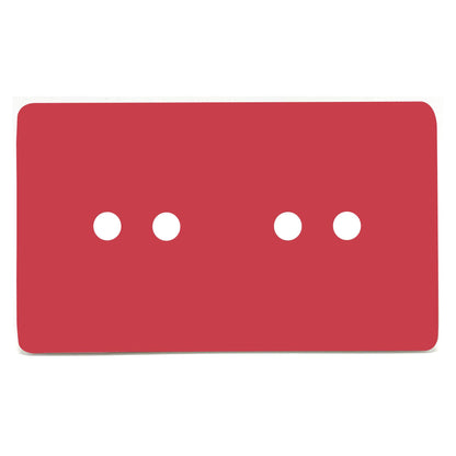 Trendi Switch 4 Gang LED Dimmer Replacement Faceplate in Strawberry Red