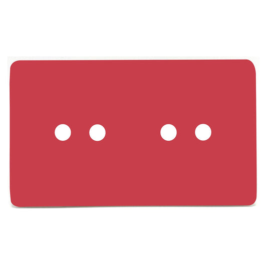 Trendi Switch 4 Gang LED Dimmer Replacement Faceplate in Strawberry Red