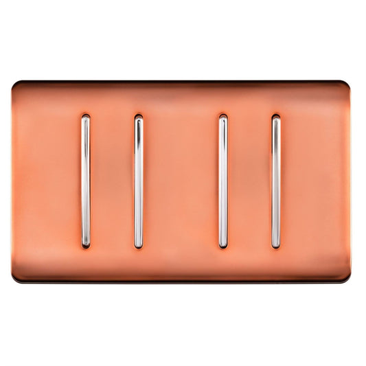 Trendi Switch 4 Gang Intermediate Rocker Light Switchin Copper