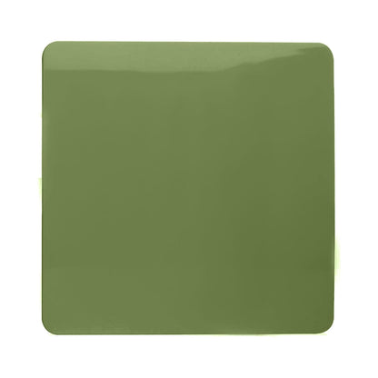 Trendi Switch Single Blanking Plate in Moss Green