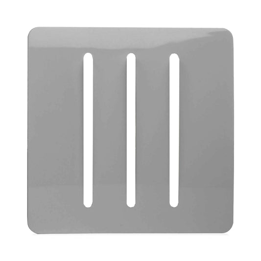 Trendi Switch 3 Gang Spare Faceplate for Modern Designer Light Switch in Light Grey