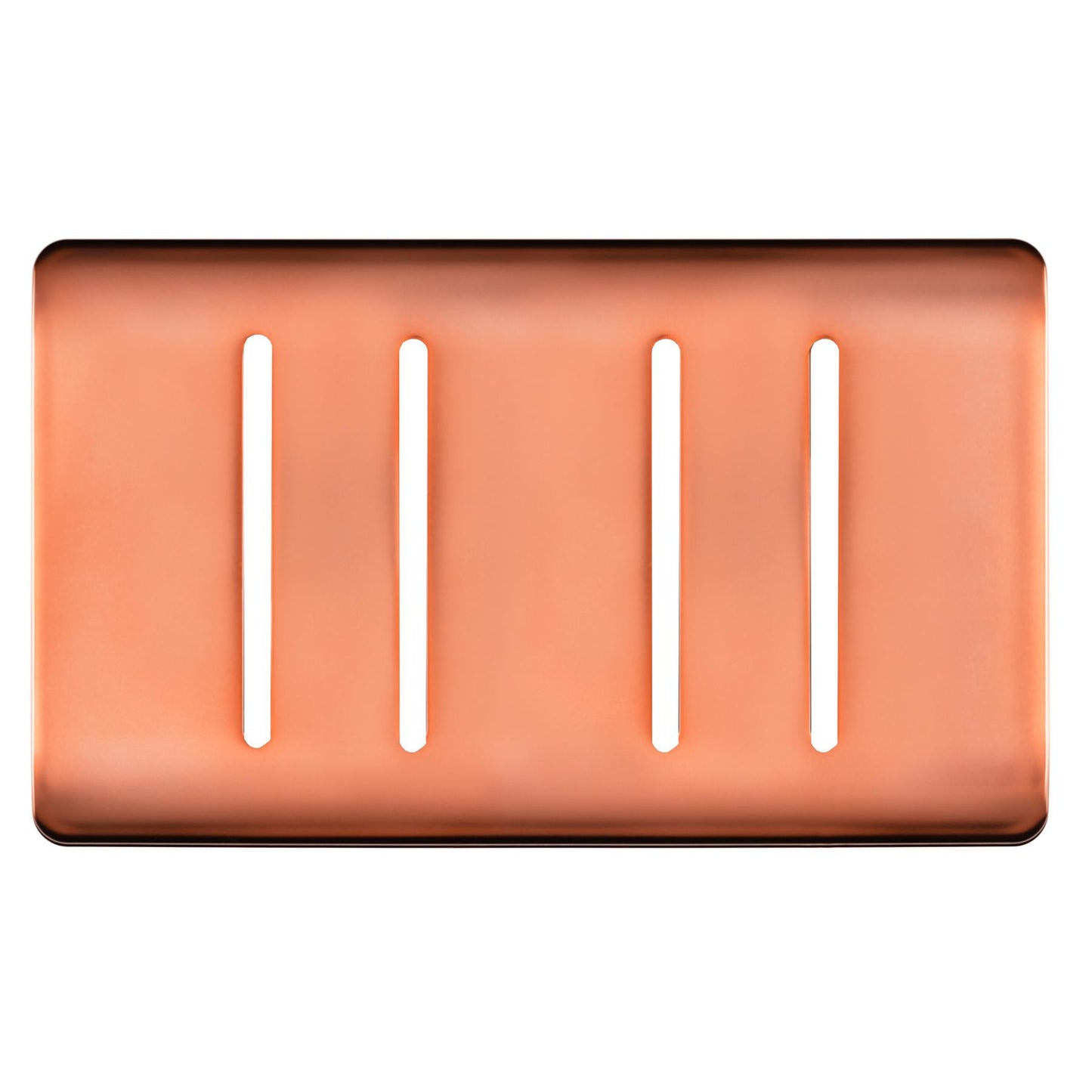 Trendi Switch 4 Gang Spare Twin Faceplate for Modern Designer Light Switch in Copper