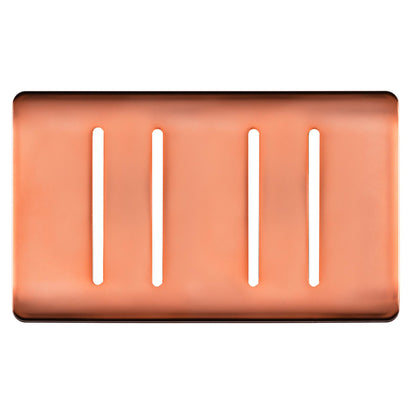 Trendi Switch 4 Gang Spare Twin Faceplate for Modern Designer Light Switch in Copper
