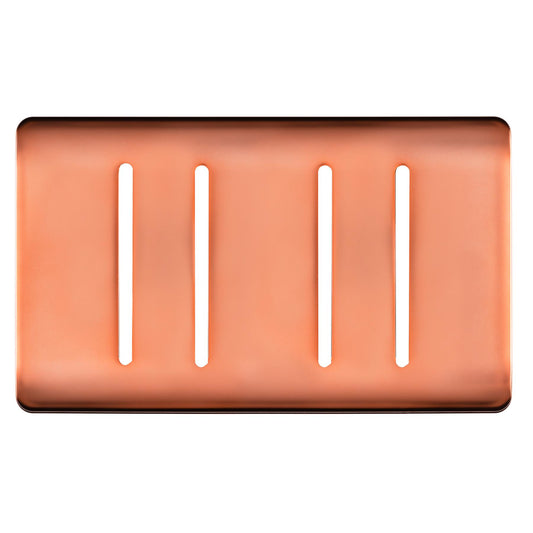 Trendi Switch 4 Gang Spare Twin Faceplate for Modern Designer Light Switch in Copper