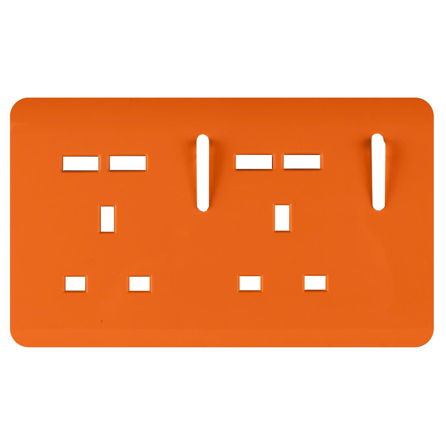 Trendi Switch 2 Gang 4 Port USB Spare Faceplate For Modern Designer Plug Socket in Sunset Orange