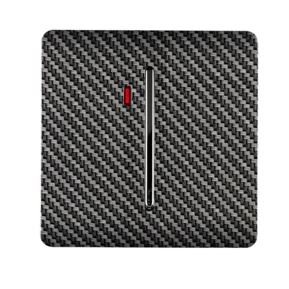 Trendi Switch 1 Gang 45 Amp Cooker Switch with Neon in Carbon Fibre