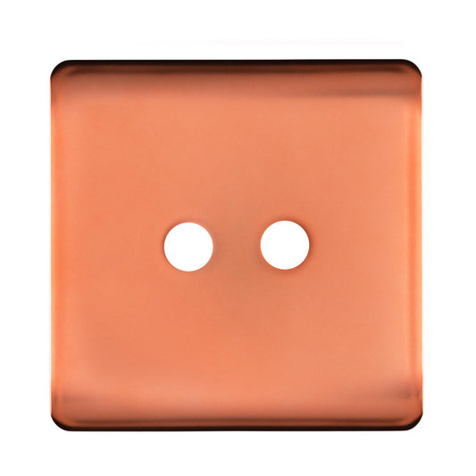 Trendi Switch 2 Gang Spare Faceplate For Co-Axial Modern Designer Television Socket in Copper