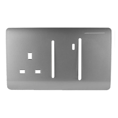 Trendi Switch Spare Faceplate For Cooker Switch & Plug Socket with Neon in Light Grey