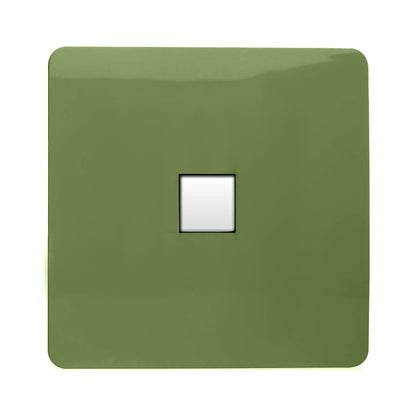 Trendi Switch 1 Gang Cat 3 Telephone Slave Socket in Moss Green