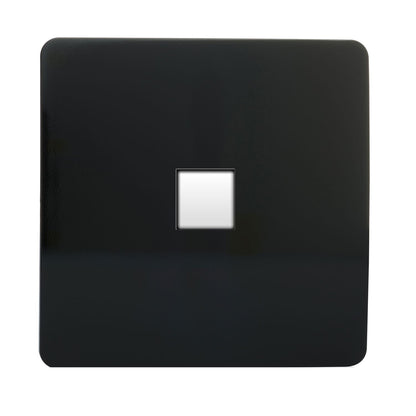Trendi SPARE FACEPLATE For Artistic Modern Telephone Socket Black ART-TLPBK-SP