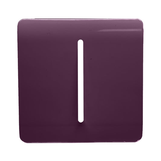 Trendi Switch 1 Gang Spare Faceplate for Modern Designer Light Switch in Plum Purple