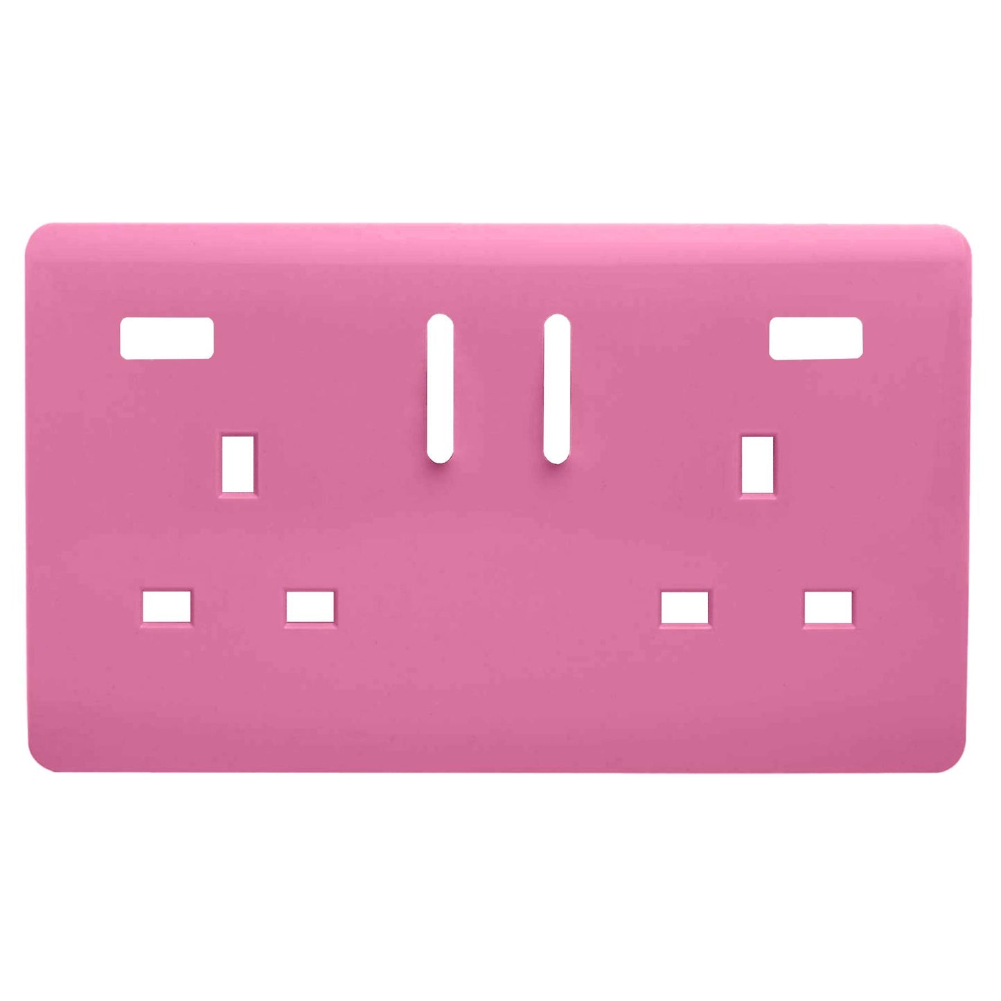 Trendi Switch 2 Gang USB Spare Faceplate For Modern Designer Plug Socket in Candy Pink