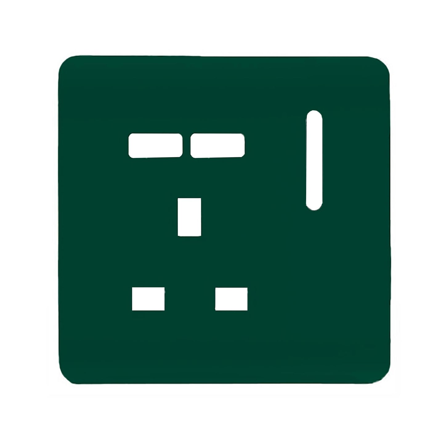 Trendi Switch 1 Gang USB Spare Faceplate For Modern Designer Plug Socket in Dark Forest Green